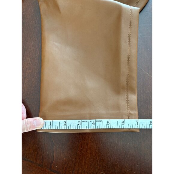 Aritzia Wilfred NWT Funk Pants in Cognac Brown Faux Leather Size 0 - Picture 12 of 12